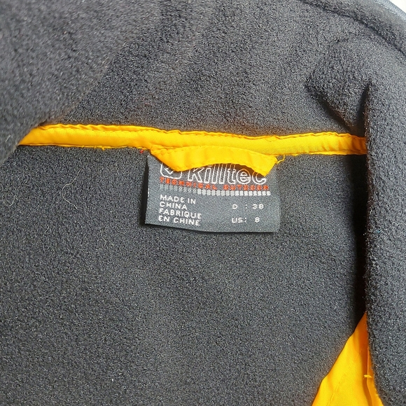 NWOT Killtec Technical Outdoor Fleece Lined Black Yellow Vest, 8 - Picture 5 of 10